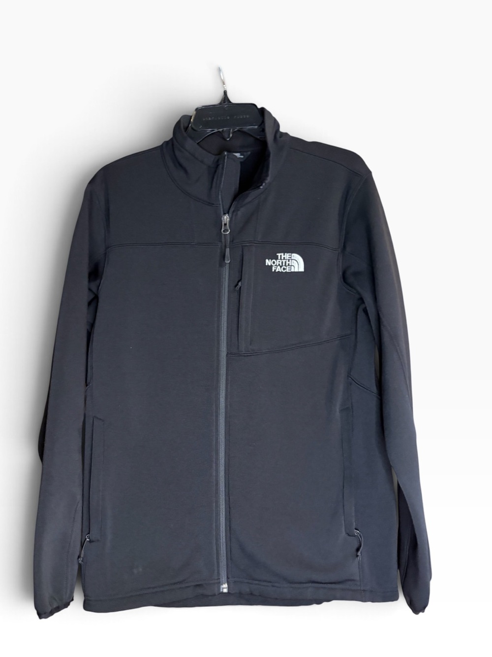 The North Face Softshell Jacket Mens Small Black Full Zip Fleece Lined